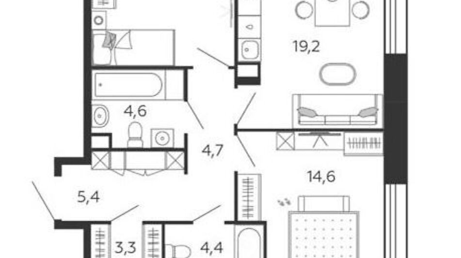 Квартира у наб. Марка Шагала